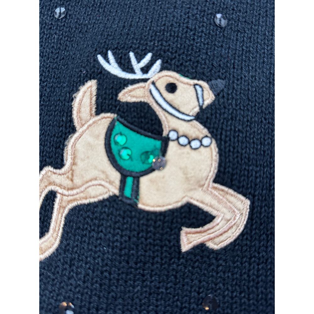 Basic Editions Holiday Vintage Christmas Theme Embroidered Vest Women's Size 2X - Picture 6 of 9